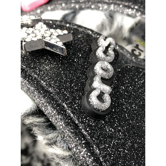 New Crocs Classic Cozzzy Disco Glitter Sandal Women's Size 14/Men’s 13 - Picture 7 of 16